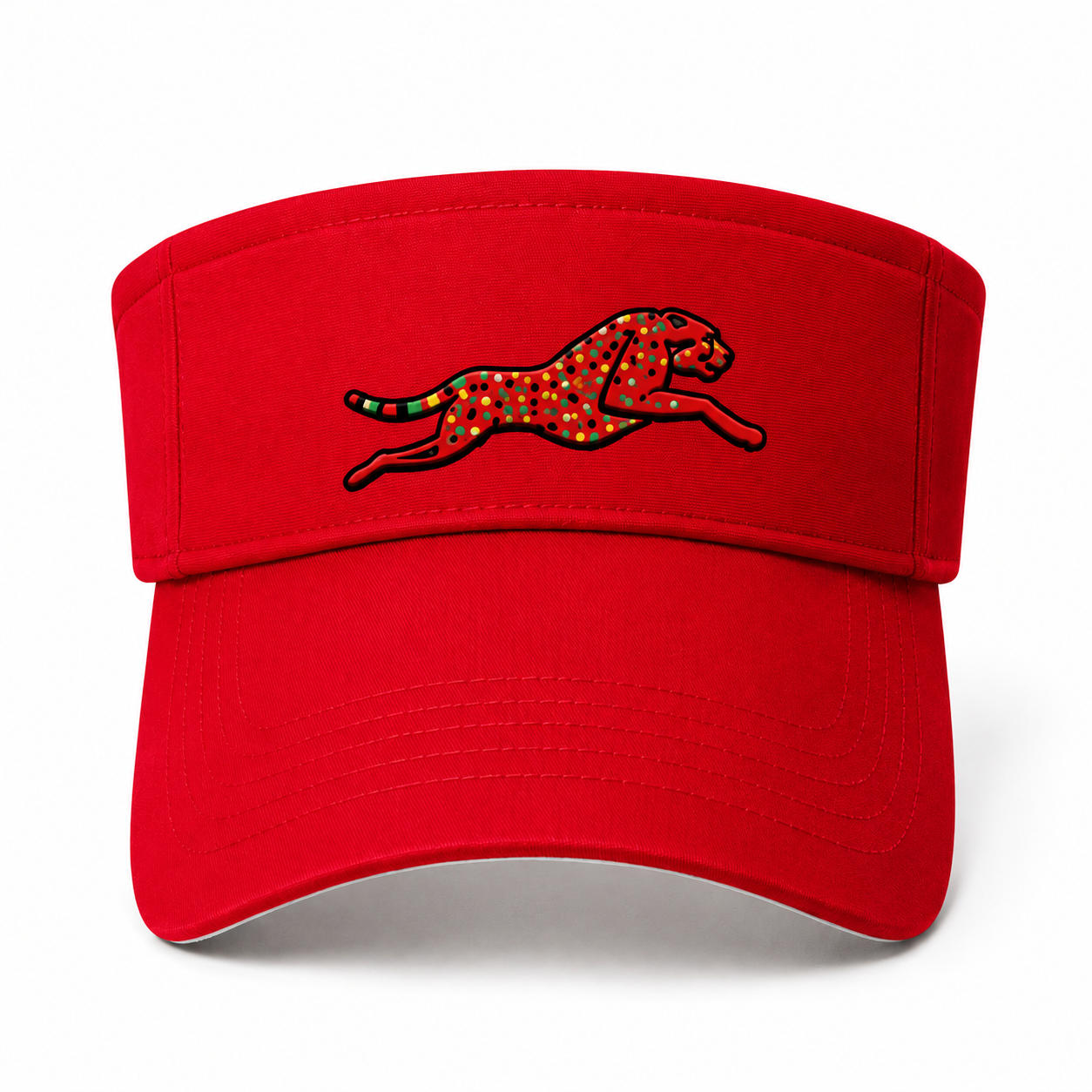 Afro Cheetah Visor (Red)
