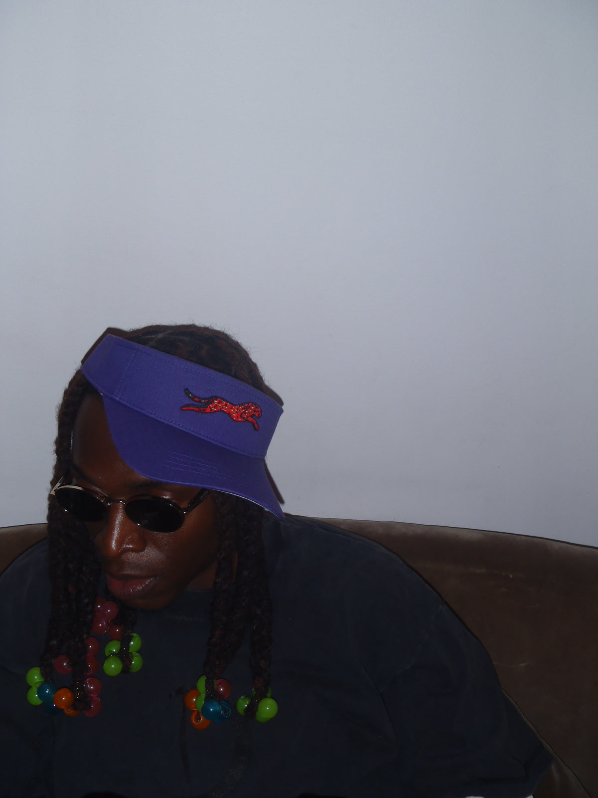 Afro Cheetah Visor (Purple)