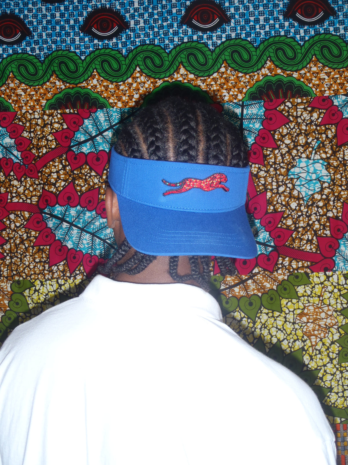 Afro Cheetah Visor (Blue)