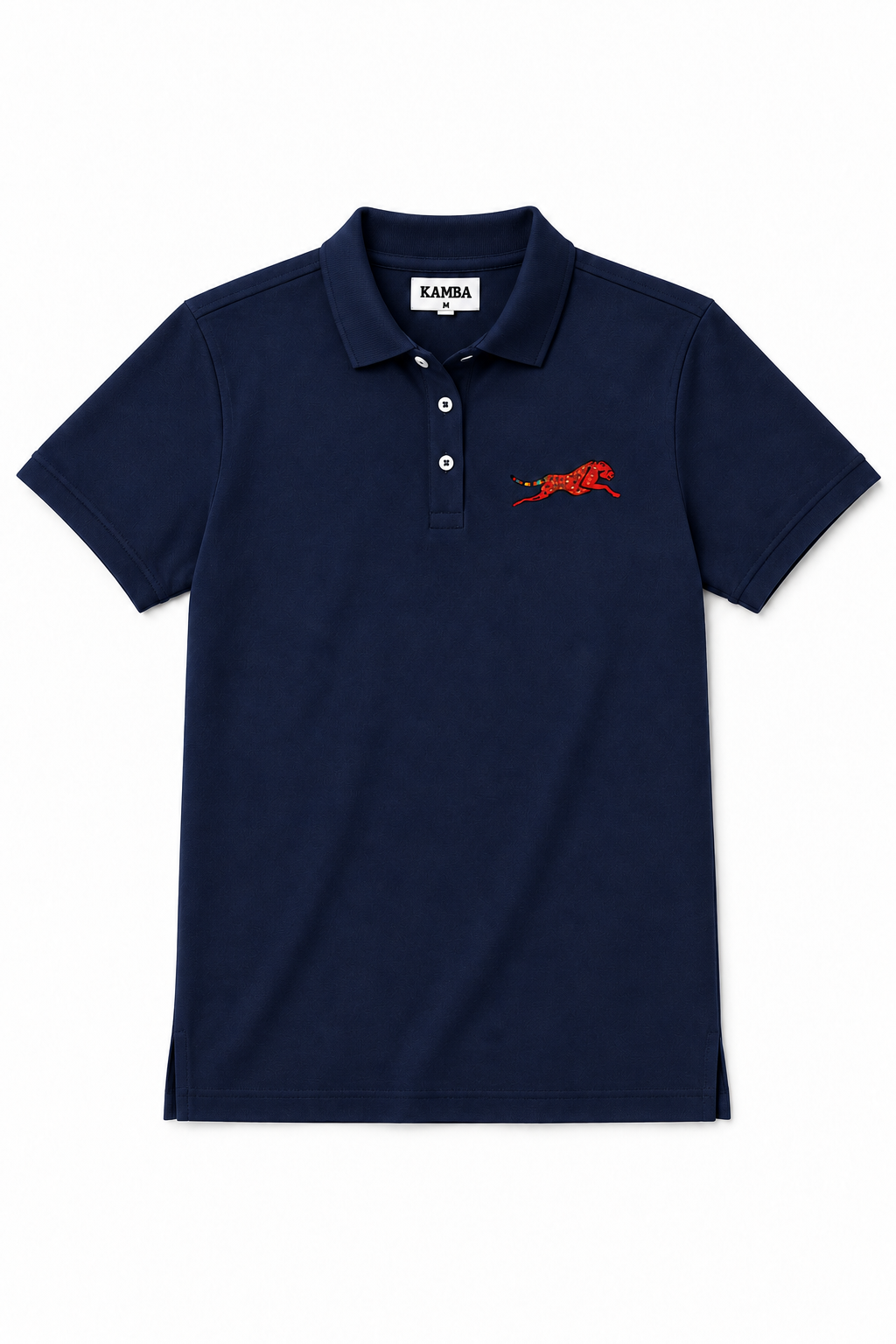 Navy Blue Cheetah Polo (Men's)