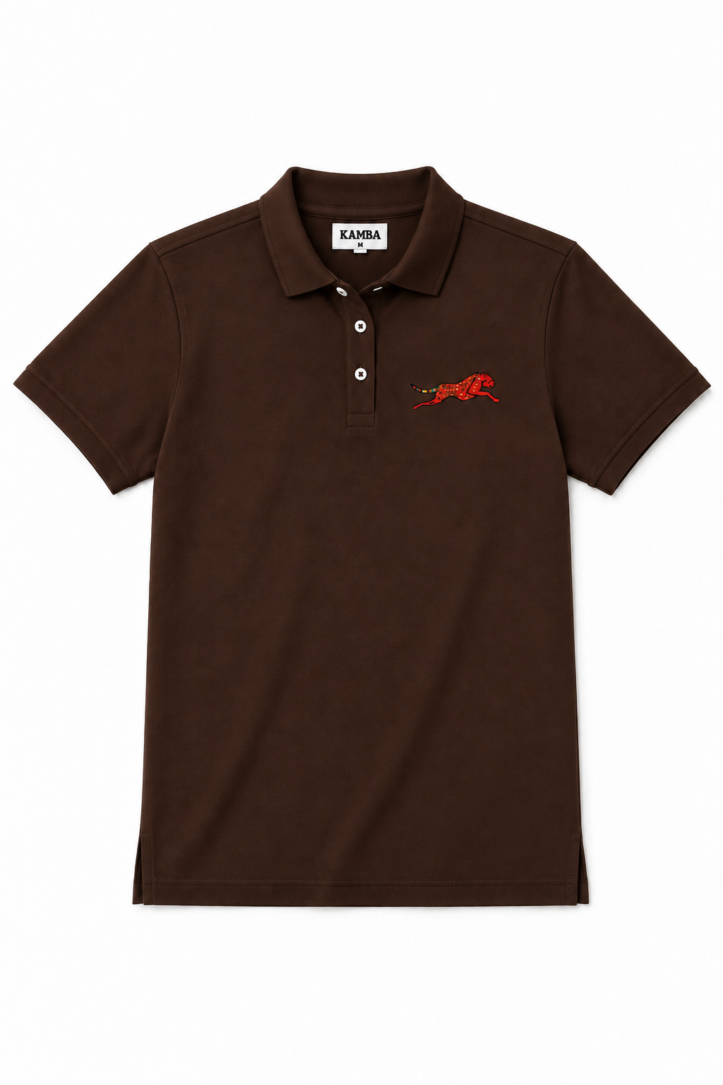 Chocolate Brown Cheetah Polo (Men's)