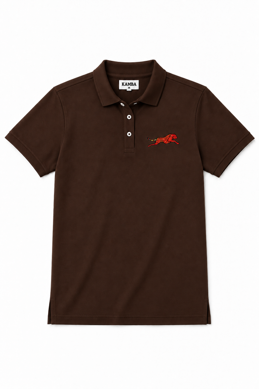 Chocolate Brown Cheetah Polo (Men's)
